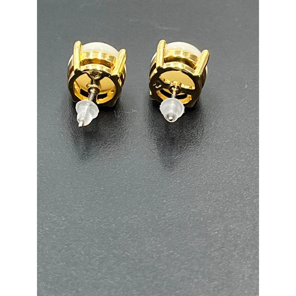 Kate Spade New York Cream Imitation Pearl Gumdrop Gold Plated Stud Earrings